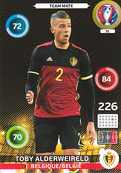 Toby Alderweireld Belgium Panini UEFA EURO 2016 #31